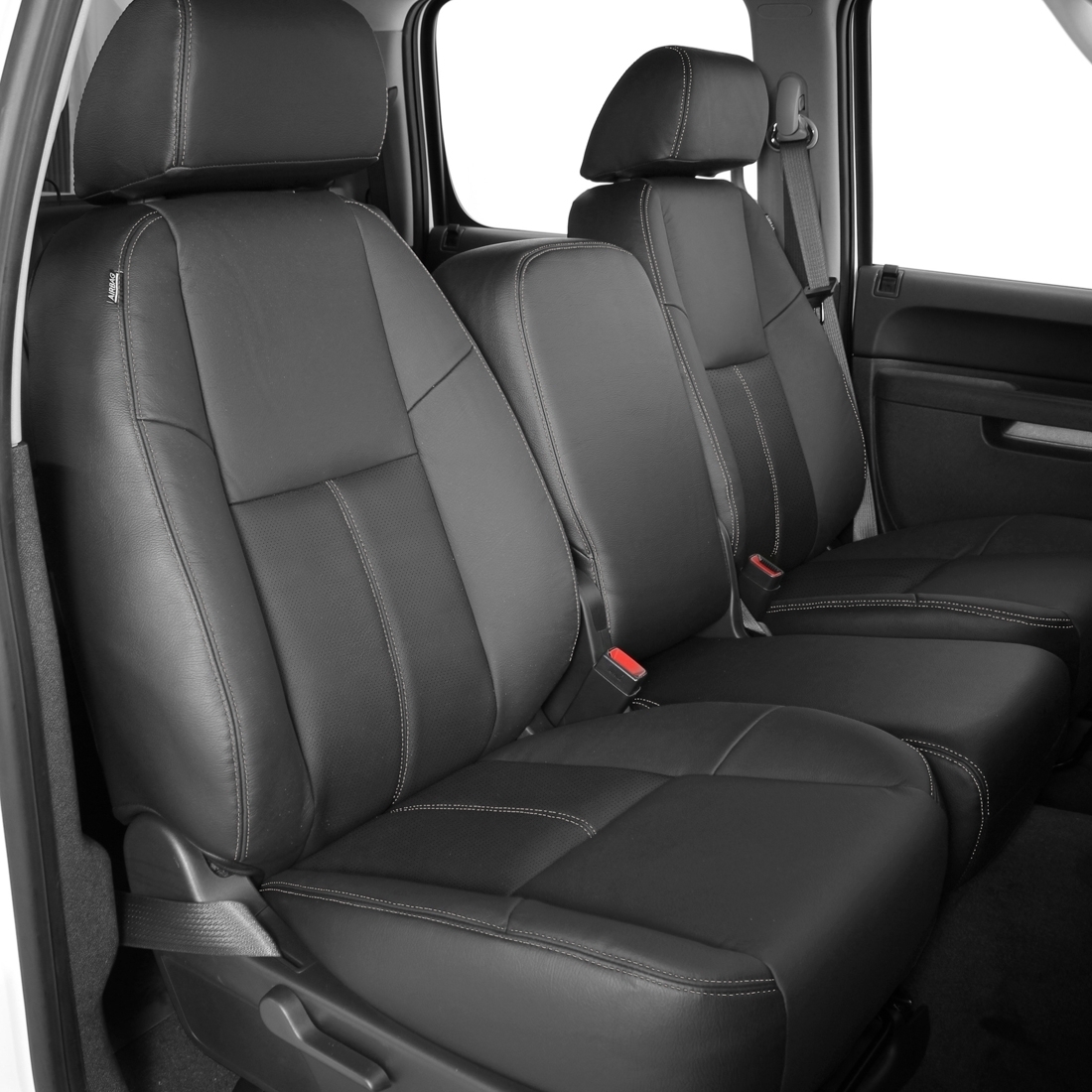 LT GREY wrap, Perf Inserts, DOVE GREY double stitching