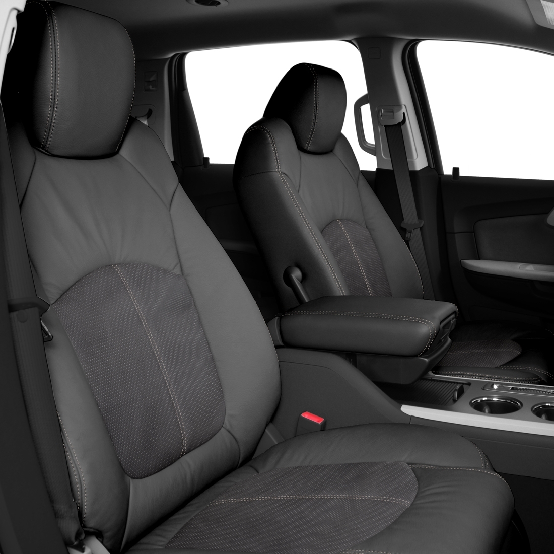 LT GREY wrap, Perf Inserts, DOVE GREY double stitching