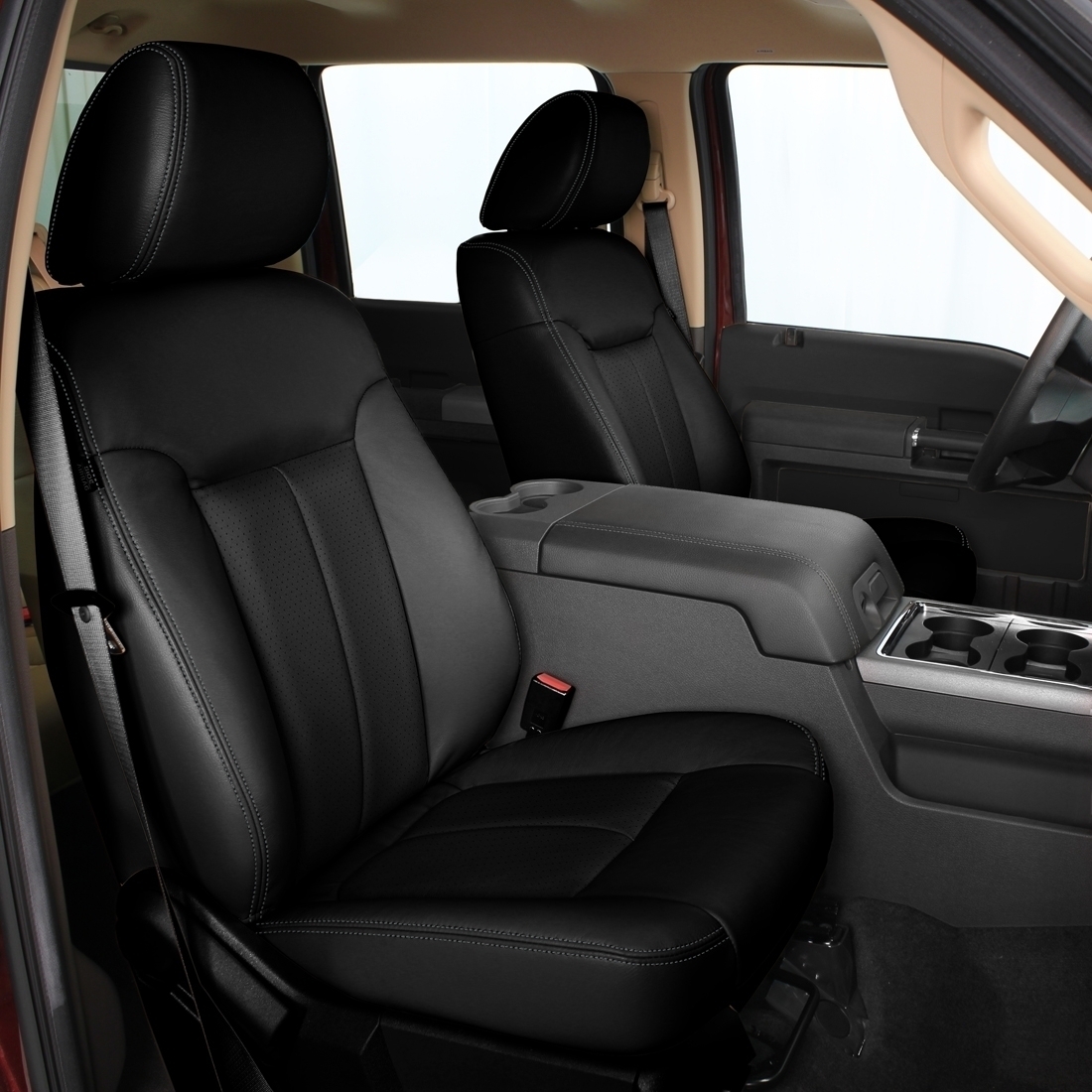 BLACK wrap, Perf Inserts, LT GREY double stitching