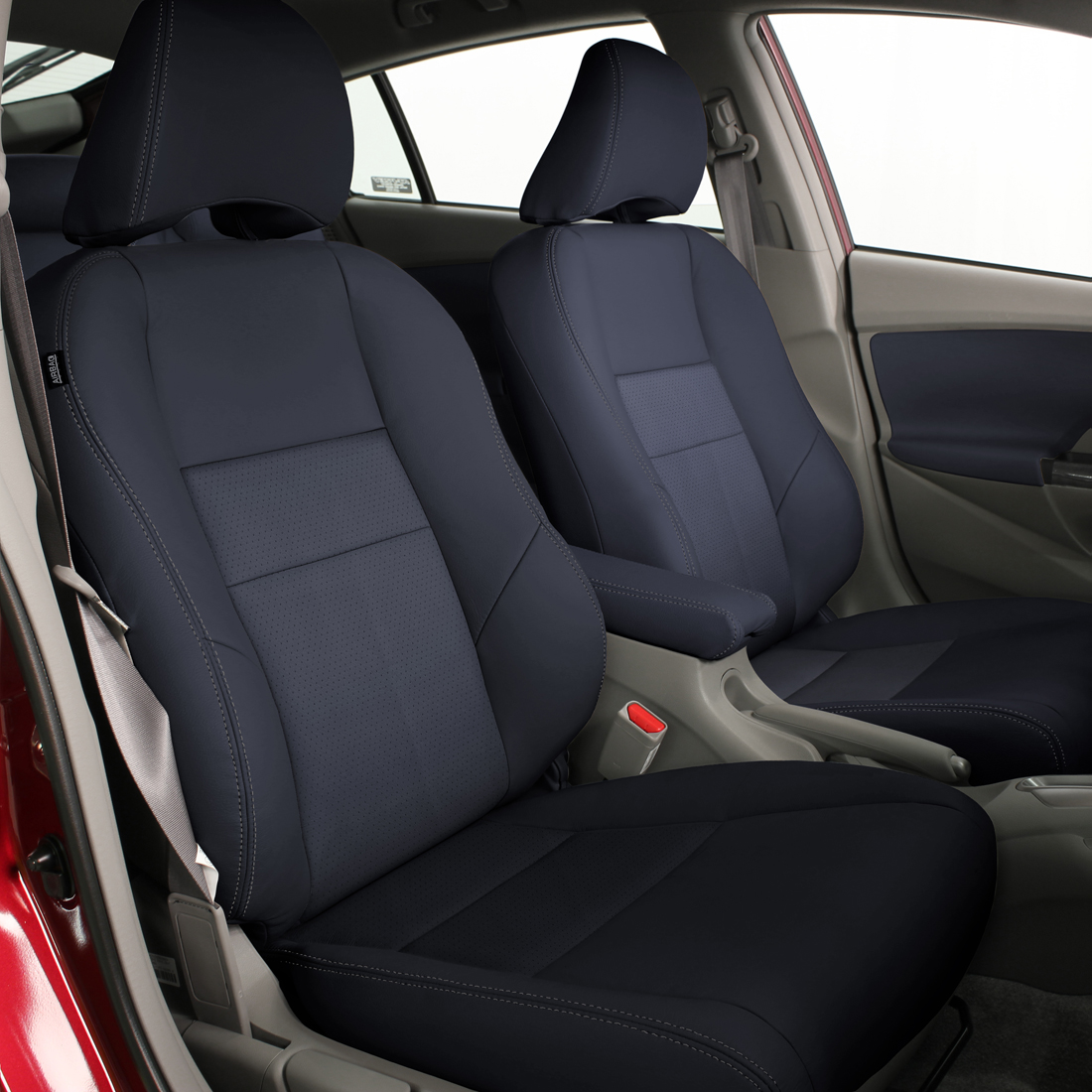 NAVY wrap, Perf Inserts, SILVER double stitching