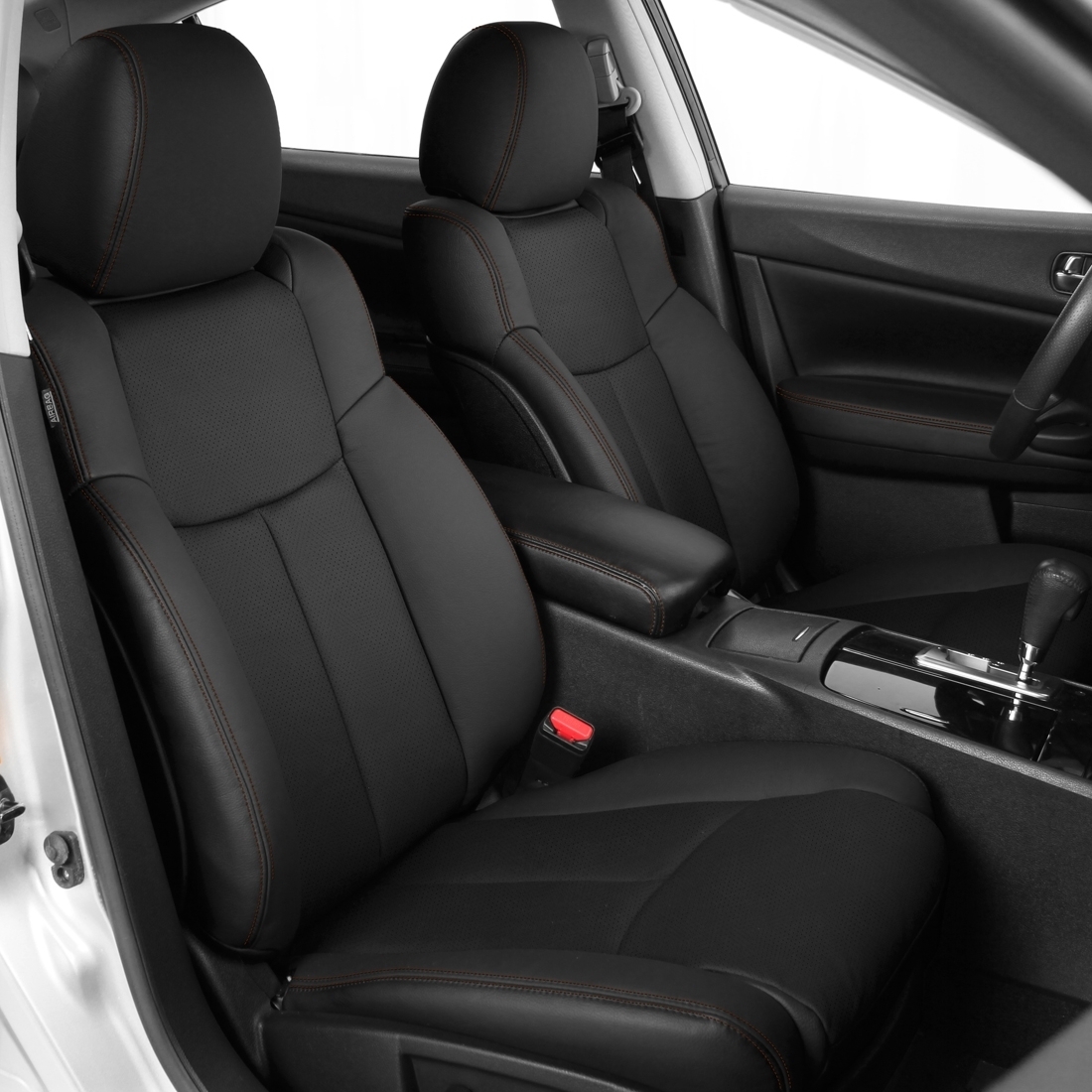 BLACK wrap, Perf Body, +DK CARDINAL double stitching