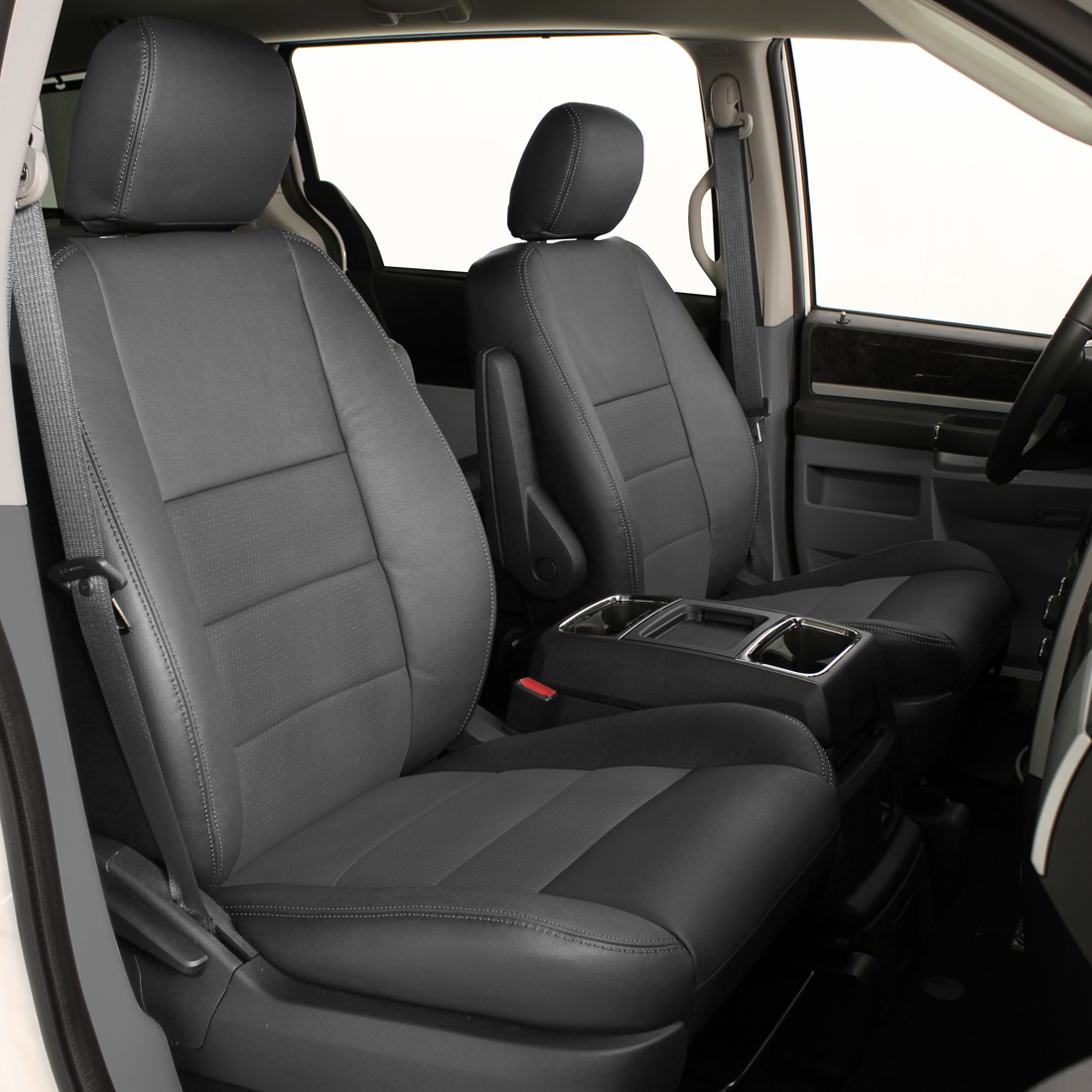 LT GREY wrap, Perf Inserts, DOVE GREY double stitching