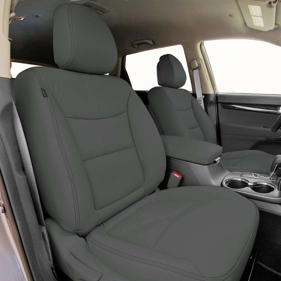 ICE GREY wrap, Perf Body, GRAPHITE double stitching