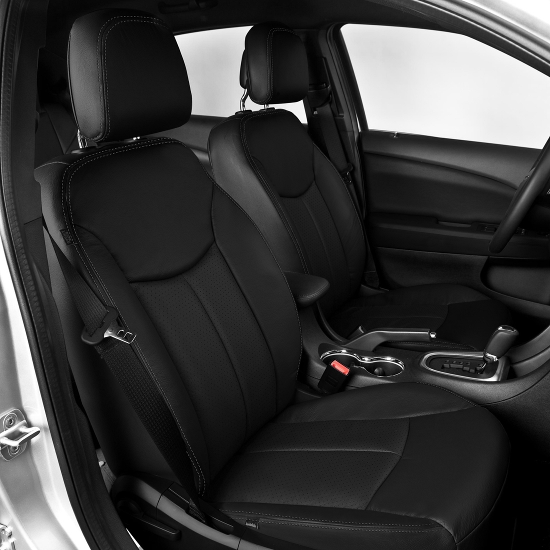 BLACK wrap, Perf Inserts, SILVER double stitching