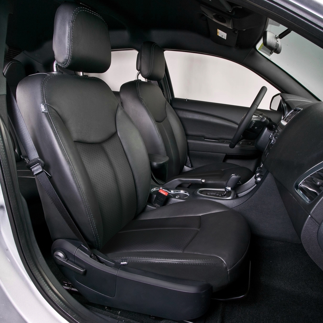 BLACK wrap, Perf Inserts, SILVER double stitching