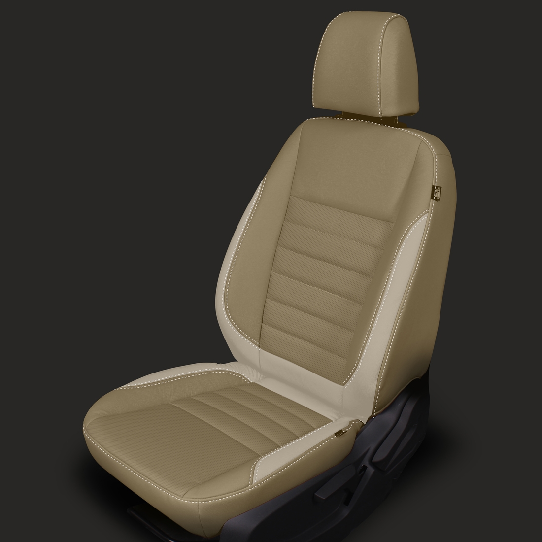 BEACH wrap, ~7534 MED TAUPE Wings, Perf Combo, ALABASTER stitching