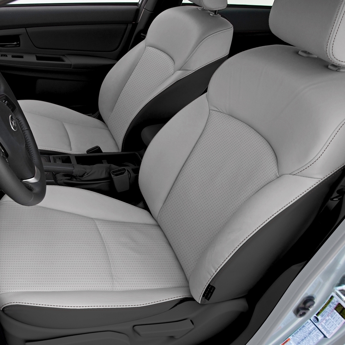 BLACK wrap, OYSTER Center, Perf Combo, CHARCOAL double stitching, OYSTER wings