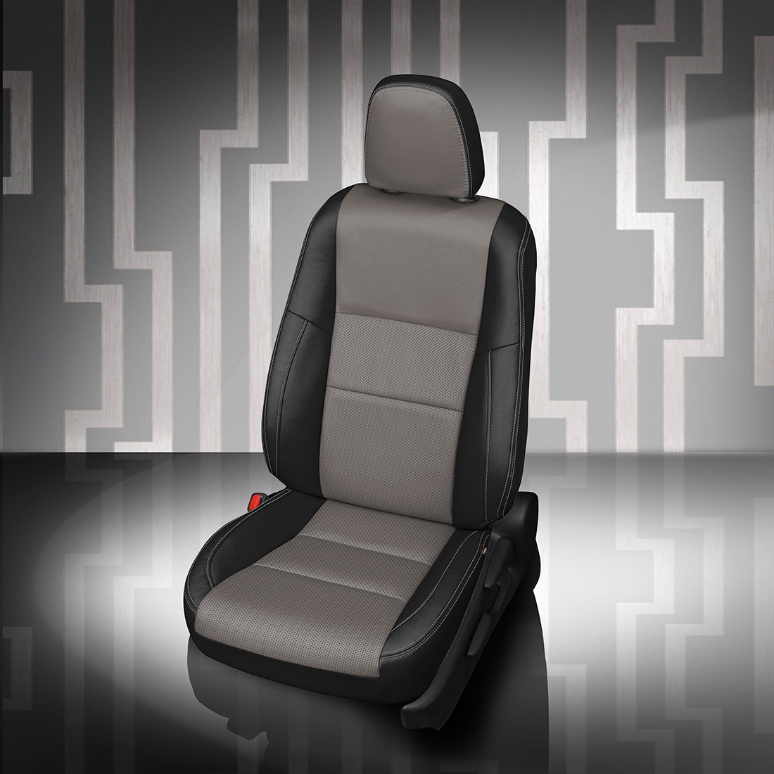 BLACK wrap, ASH Center, Perf Combo, SILVER contrast all stitch