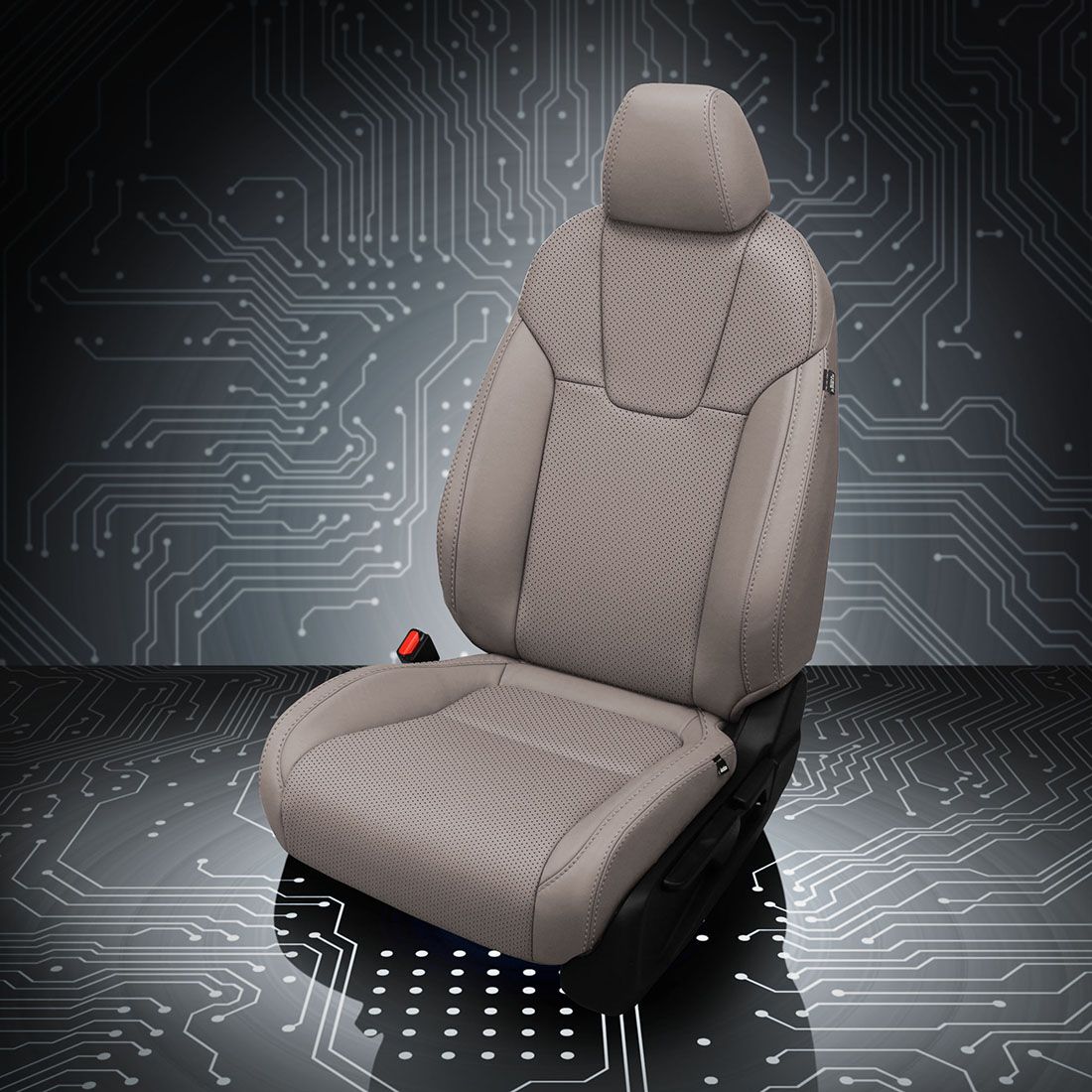 DOVE GREY wrap, Perf Body, DOVE GREY double stitching