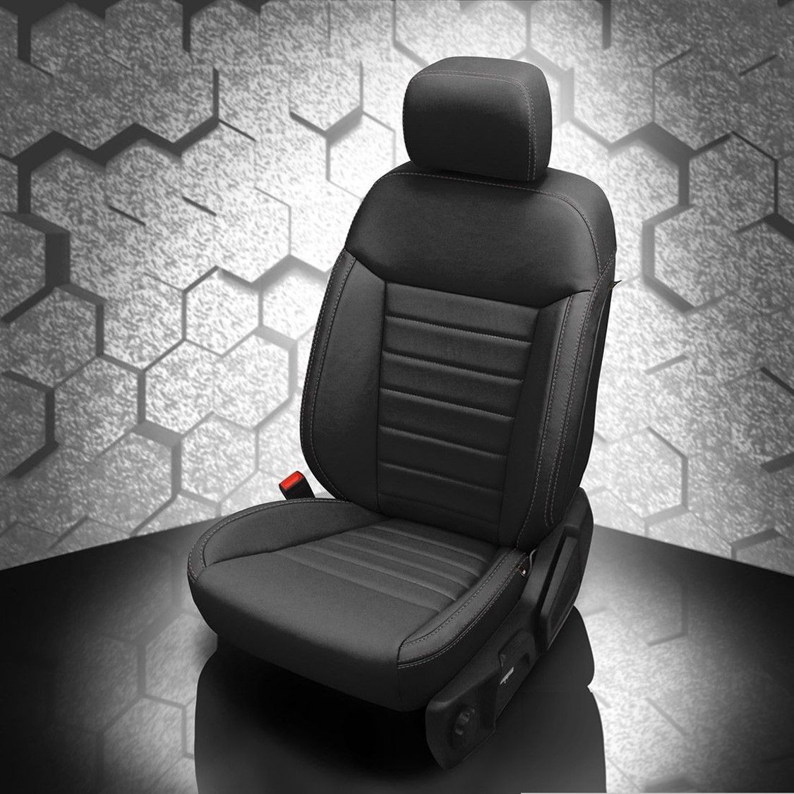 BLACK wrap, LT GREY contrast all stitch no insert