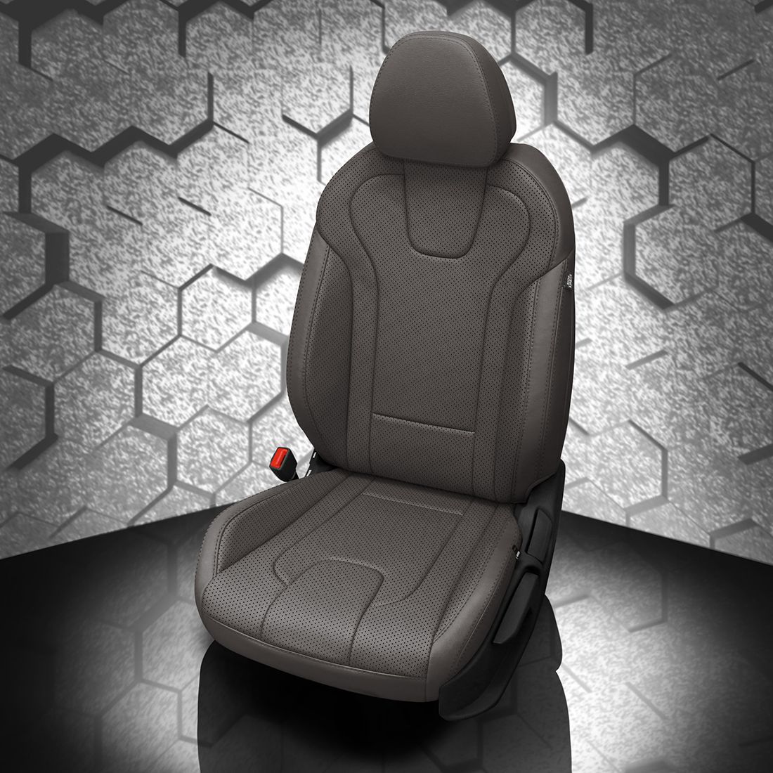 LT GREY wrap, Perf Body & Wings, LT GREY double stitching