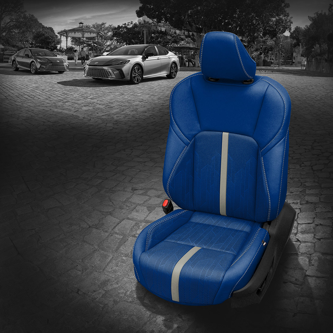 ADMIRAL BLUE wrap, FOSSIL Wings, SILVER contrast all stitch, Tek Stitch SINGLE DIAMOND