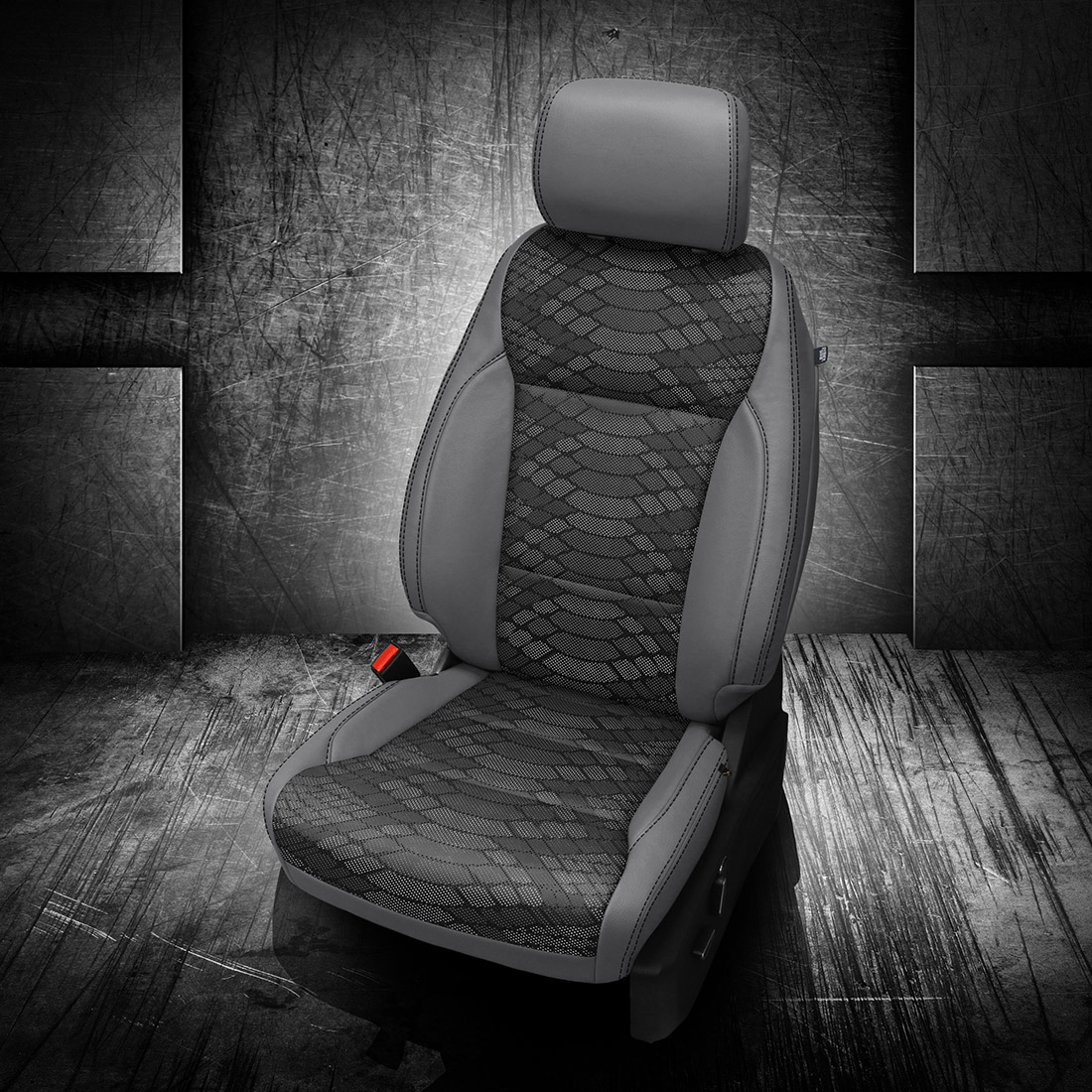 LUNAR GREY wrap, BLACK Body, BLACK contrast all stitch, Tek Art SNAKE ART BODY