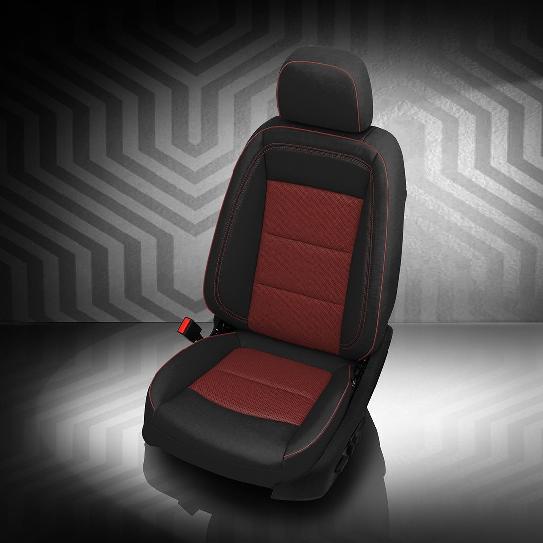 BLACK wrap, MED RED Insert, Perf Inserts, MED RED piping