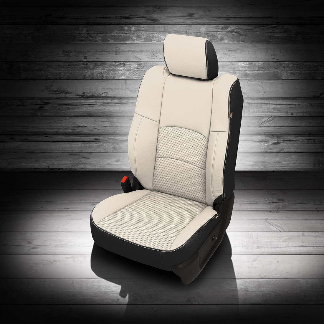 BLACK wrap, PEARL Facing, Perf Combo, PEARL contrast all stitch