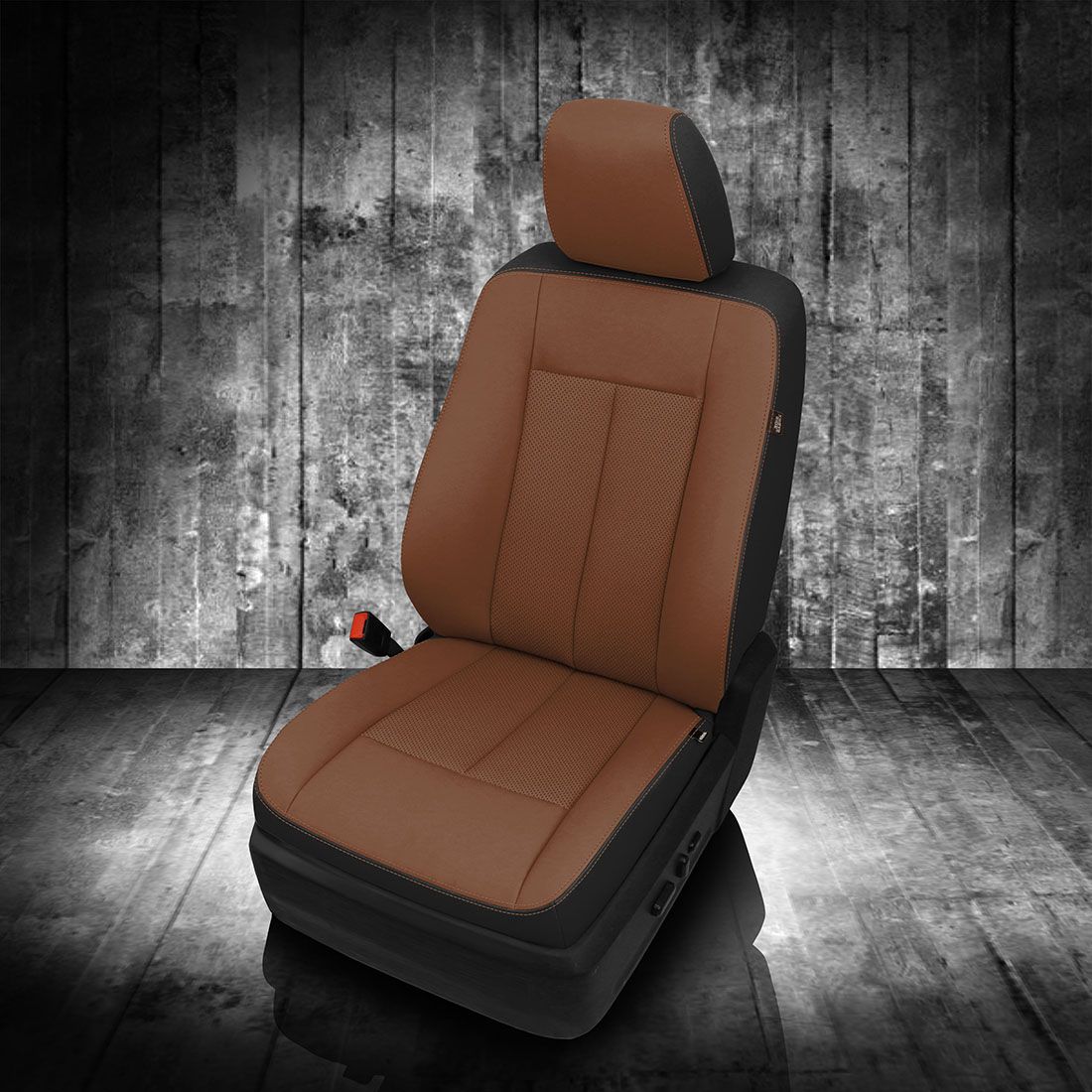 BLACK wrap, MAHOGANY Facing, Perf Inserts, MAHOGANY contrast all stitch
