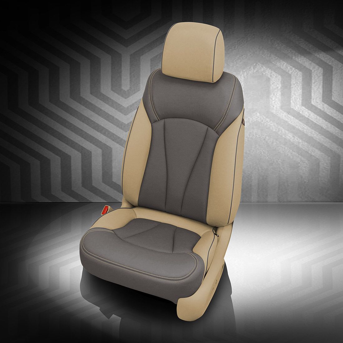 BISCUIT wrap, LT GREY Body, Perf Inserts, LT GREY piping