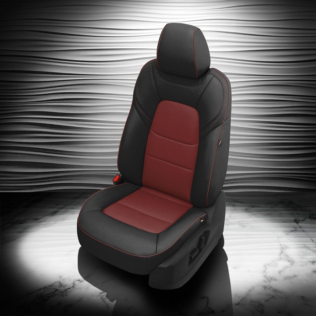 BLACK wrap, MED RED Insert, Perf Inserts, MED RED piping