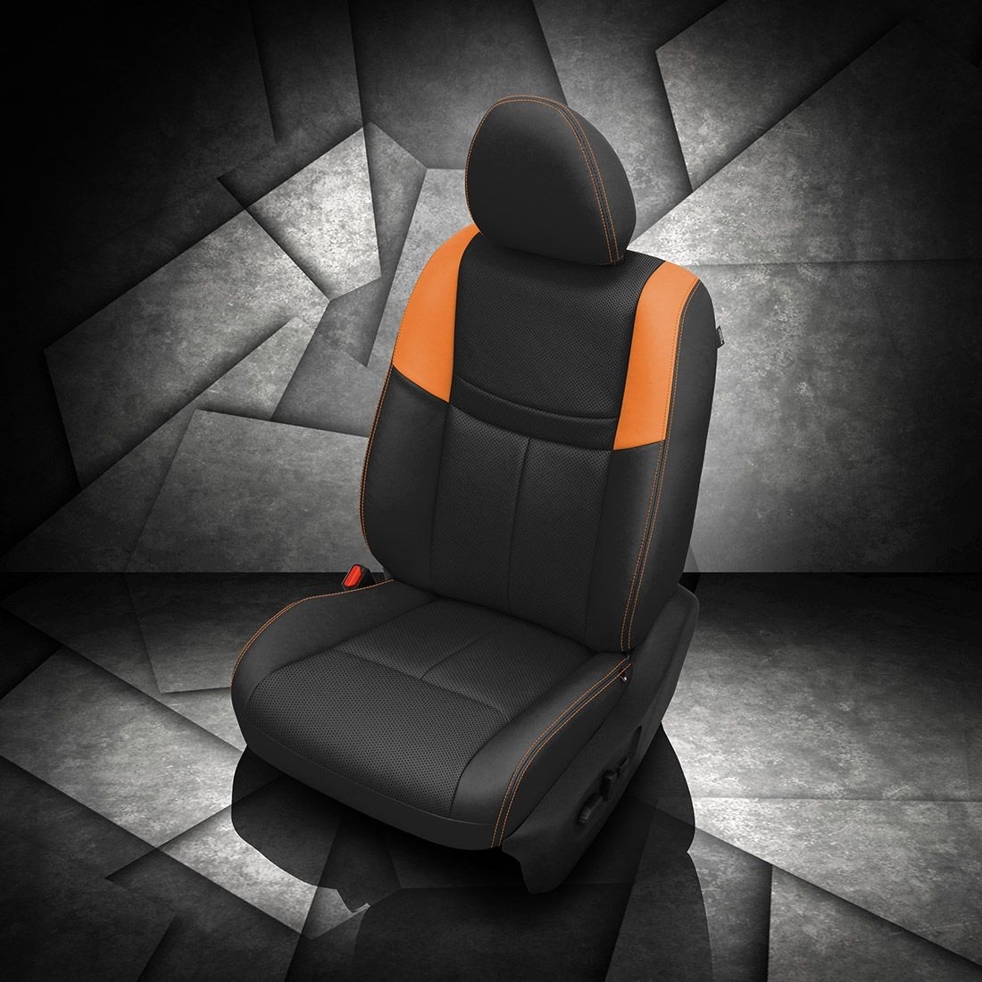 BLACK wrap, ORANGE Wings, Perf Body, ORANGE contrast all stitch
