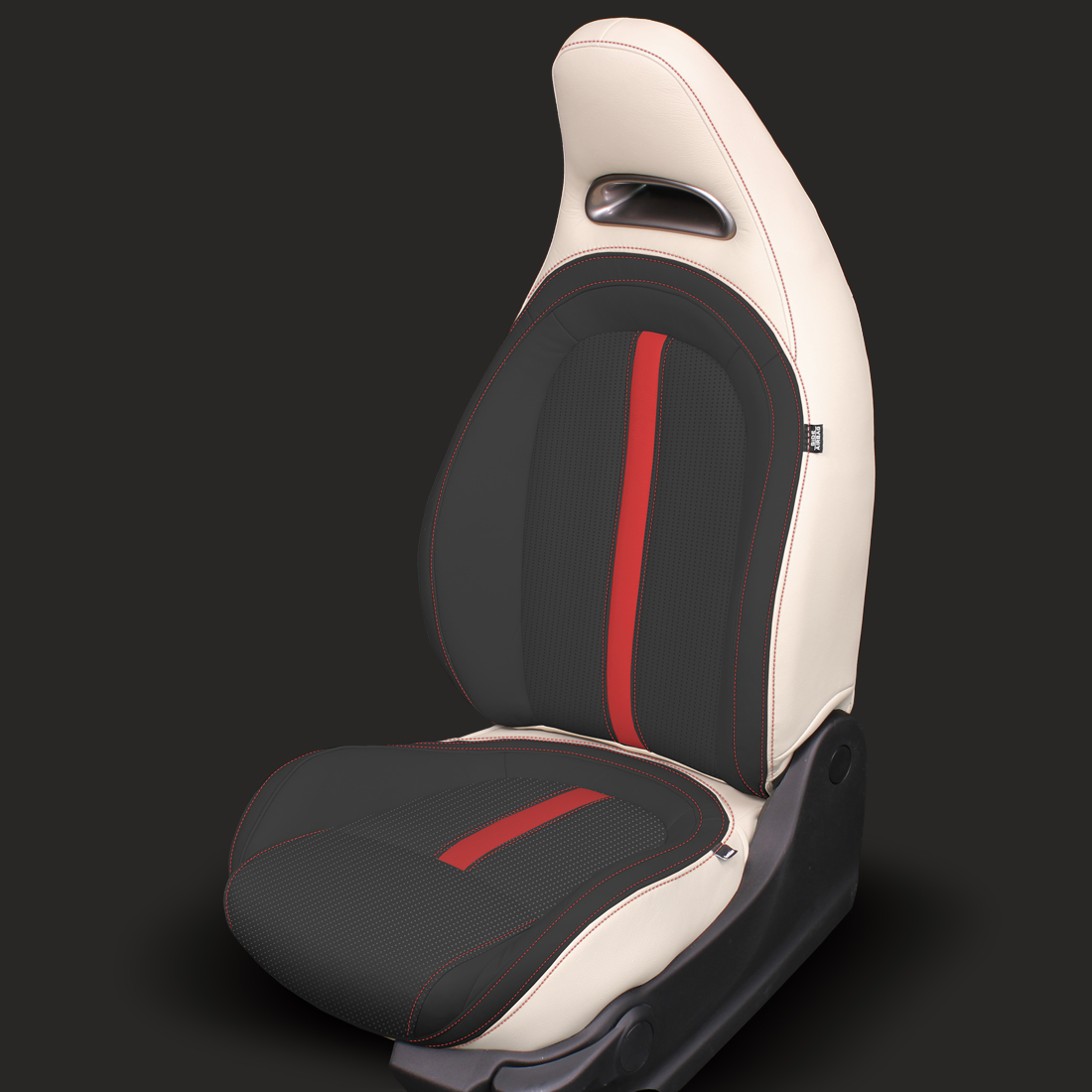 BONE wrap, CHARCOAL Insert, Perf Inserts, RED double stitching, RED wings