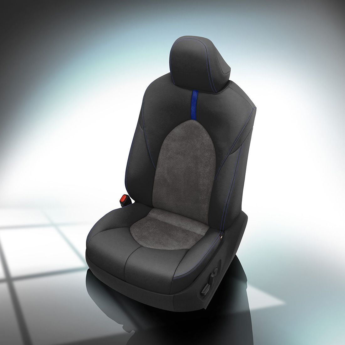 BLACK wrap, ~6929 DARK SLATE Insert, Perf Inserts, COBALT contrast all stitch, ~3037 SAPPHIRE wings