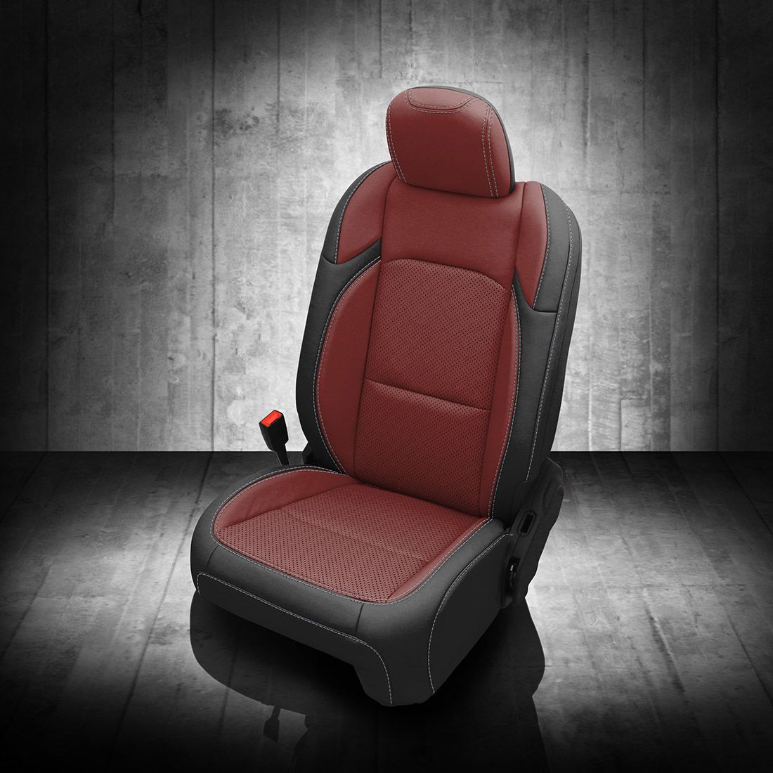 BLACK wrap, MED RED Center, Perf Combo, SILVER contrast all stitch, MED RED wings
