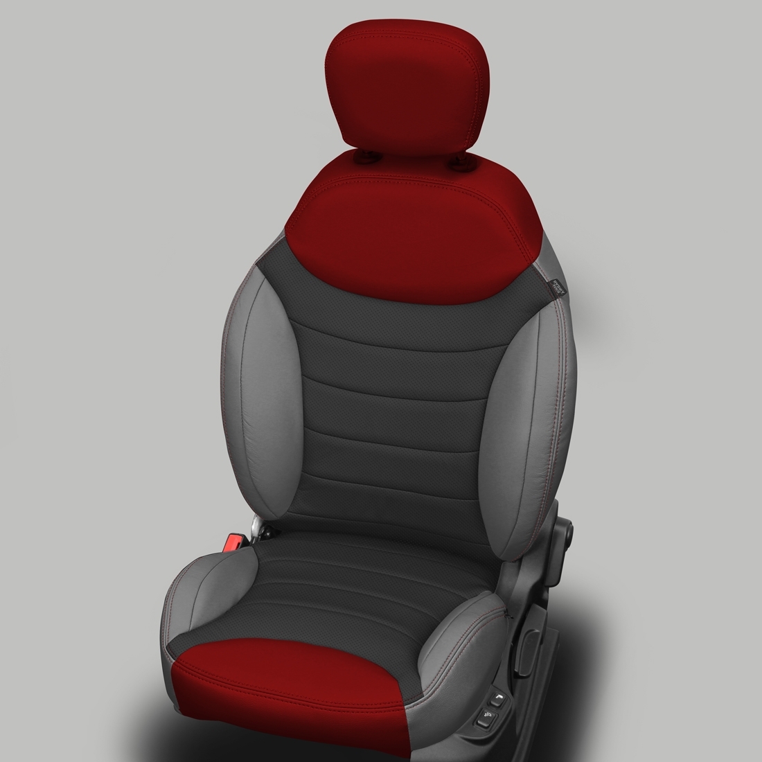 ICE GREY wrap, CHARCOAL Insert, Perf Inserts, CARDINAL double stitching, CARDINAL wings