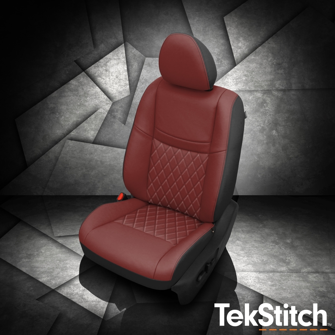 Black wrap, Medium Red face, Black contrast all stitch, TekStitch Diamond insert, Tek Color Medium Red