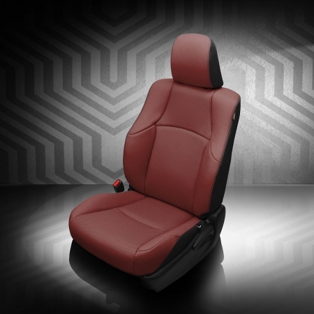 BLACK wrap, MED RED Facing, Perf Body, BLACK stitching