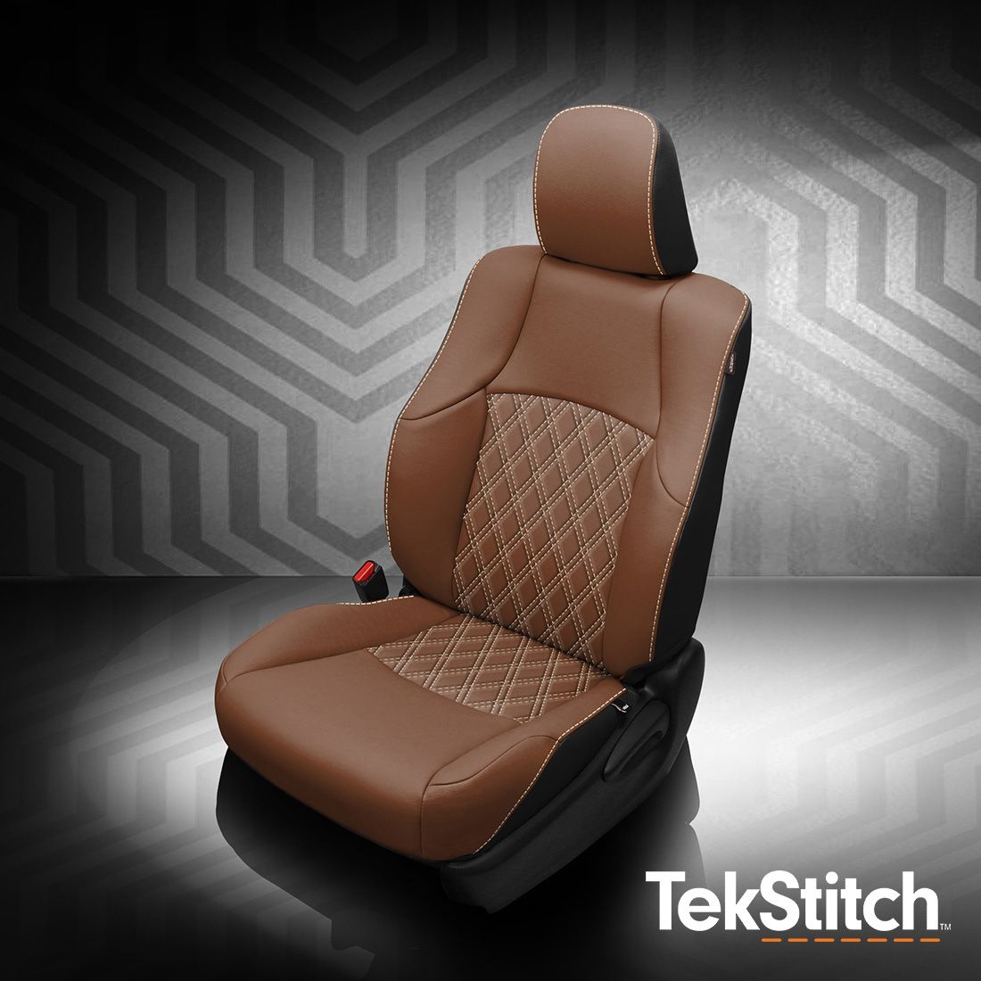 Black wrap, Mahogany faces, Bone contrast stitch, TekStitch Double Diamond insert, Tek Color Bone