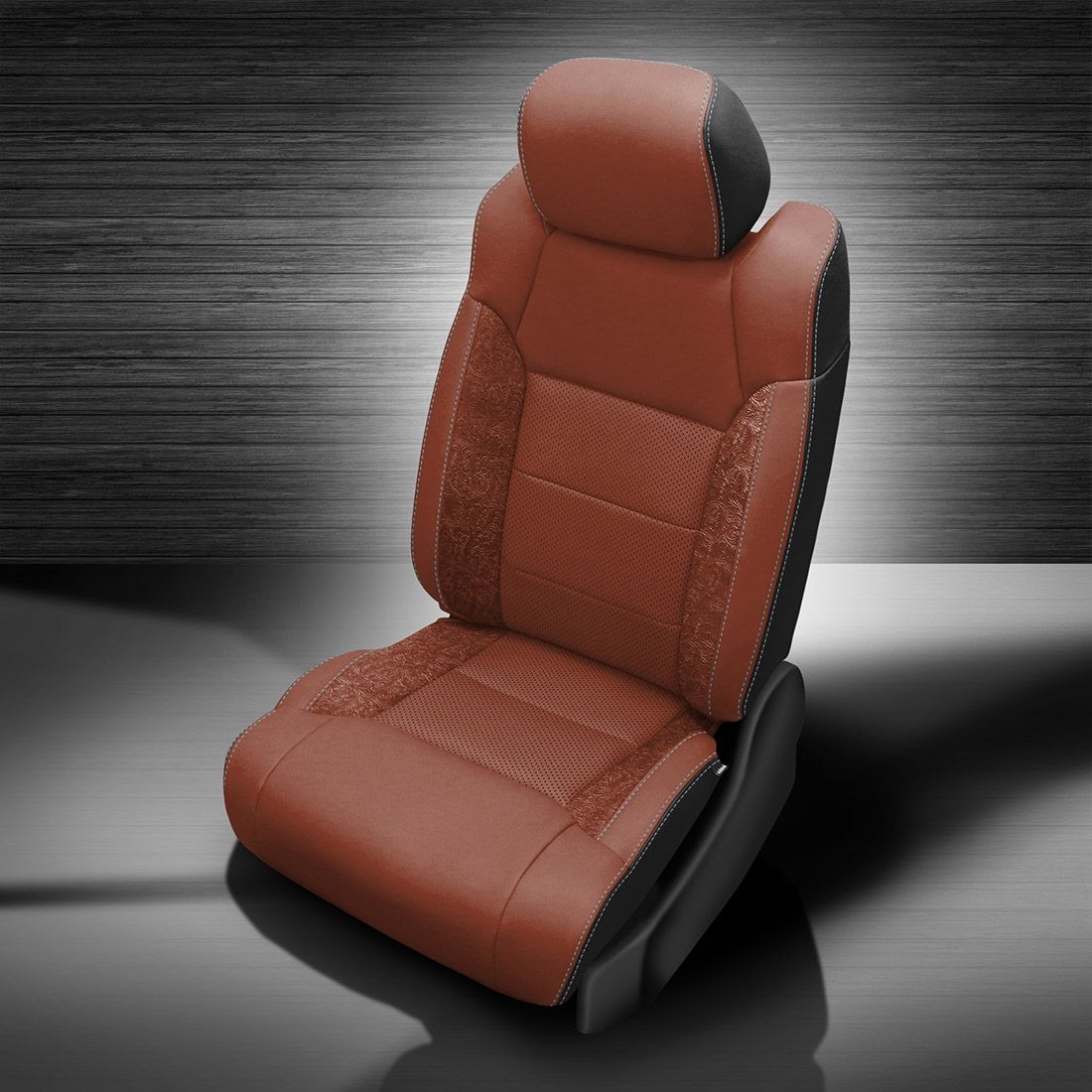 BLACK wrap, COGNAC Facing, Perf Inserts, SILVER contrast all stitch, OUTLAW SADDLE wings