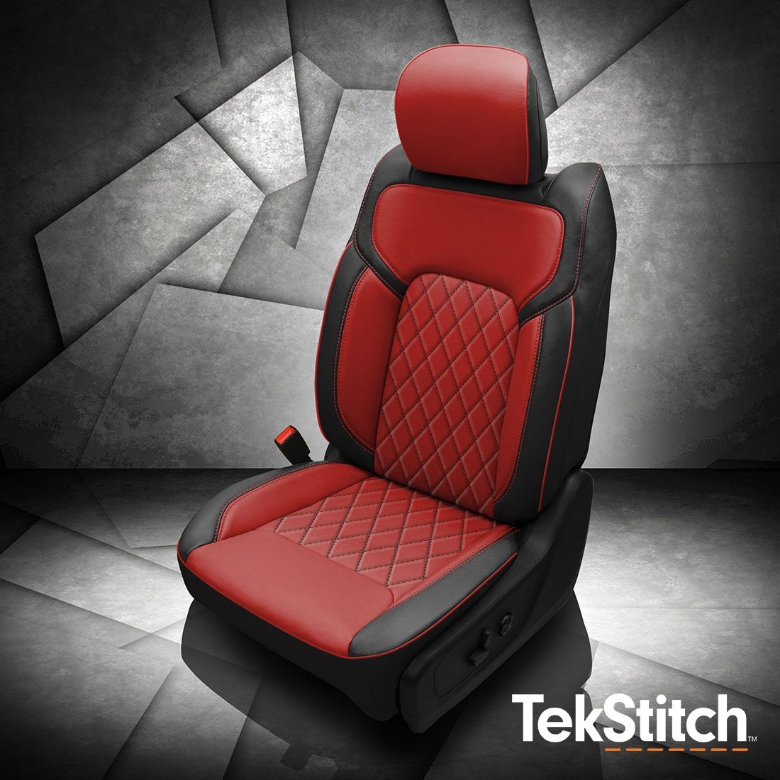 Black wrap, Red center, Red wings, Red contrast all stitch, Red piping, TekStitch Diamond insert, Tek Color Black