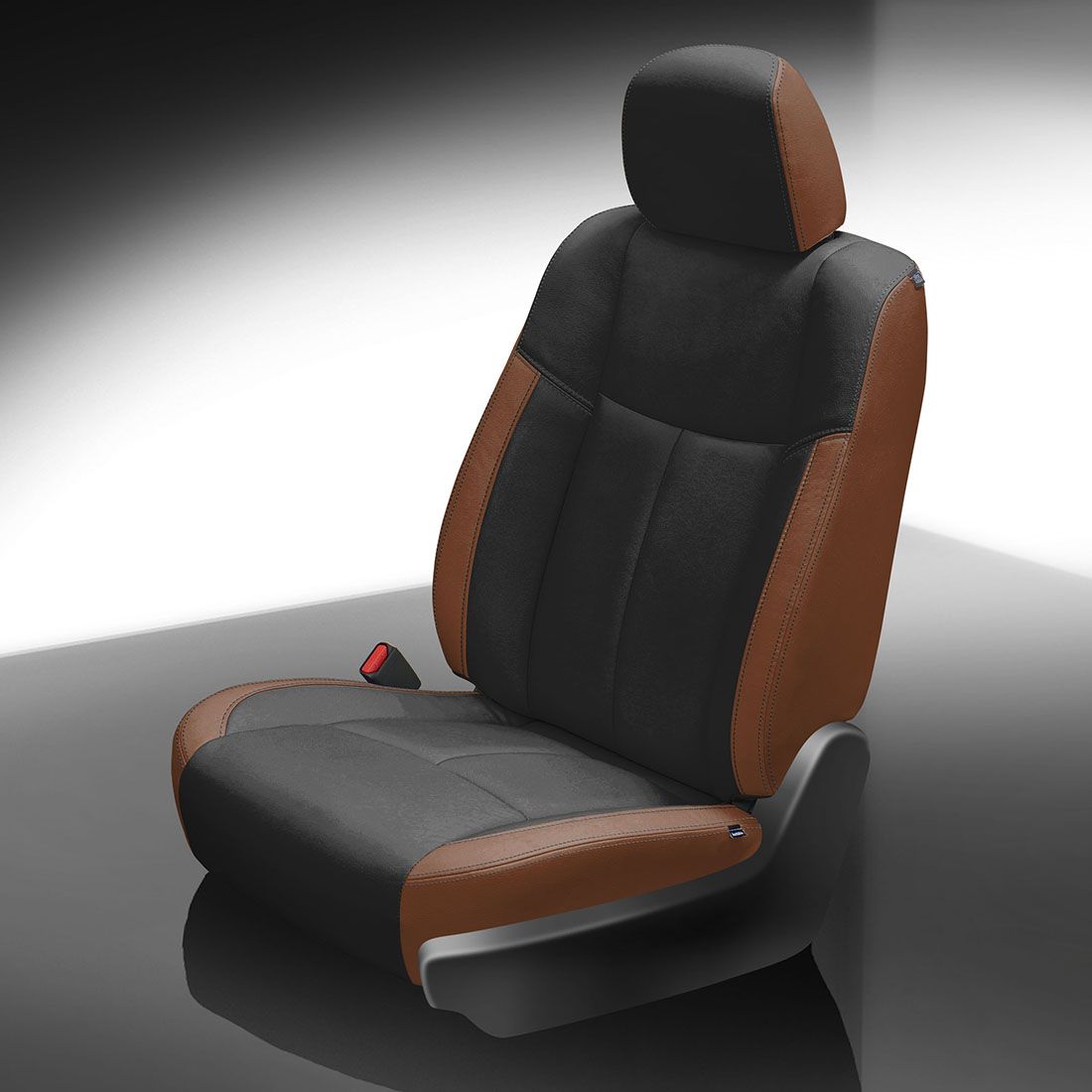 MAHOGANY wrap, BLACK Facing, BLACK contrast all stitch, MAHOGANY wings