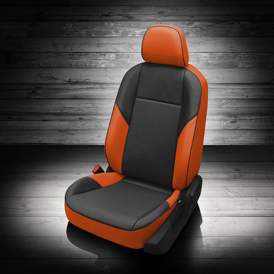 TANGERINE wrap, BLACK Body, Perf Body & Wings, BLACK piping, BLACK wings