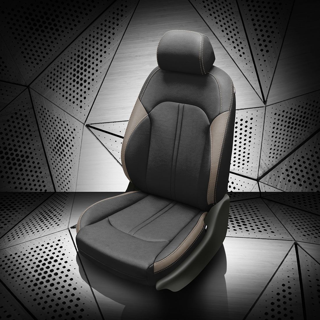 BLACK wrap, SLATE Wings, SLATE contrast all stitch