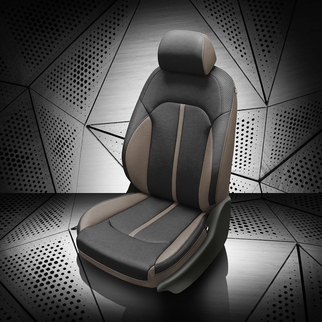 SLATE wrap, BLACK Center, Perf Body, BLACK contrast all stitch, BLACK wings