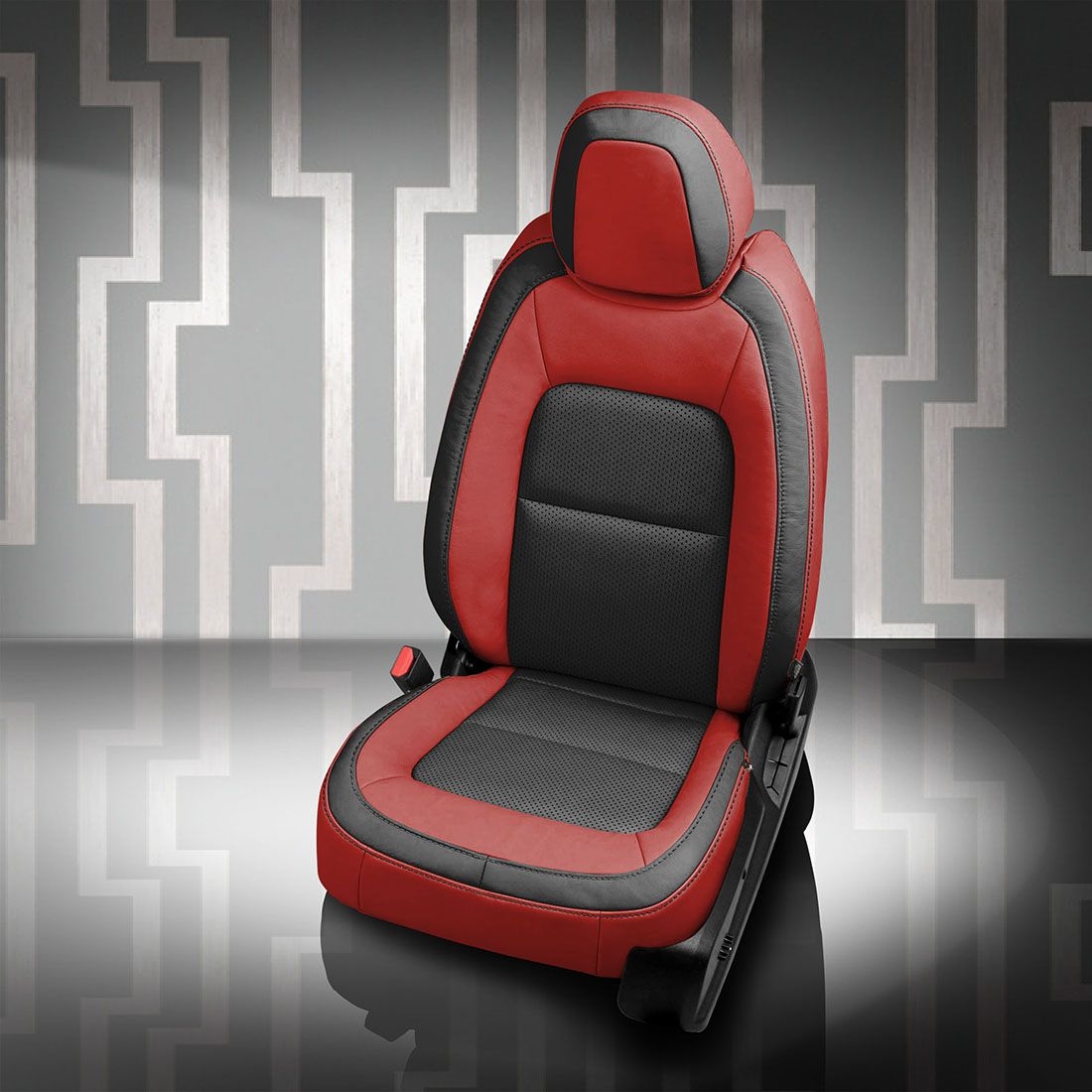 RED wrap, BLACK Insert, Perf Inserts, BLACK contrast all stitch, BLACK wings