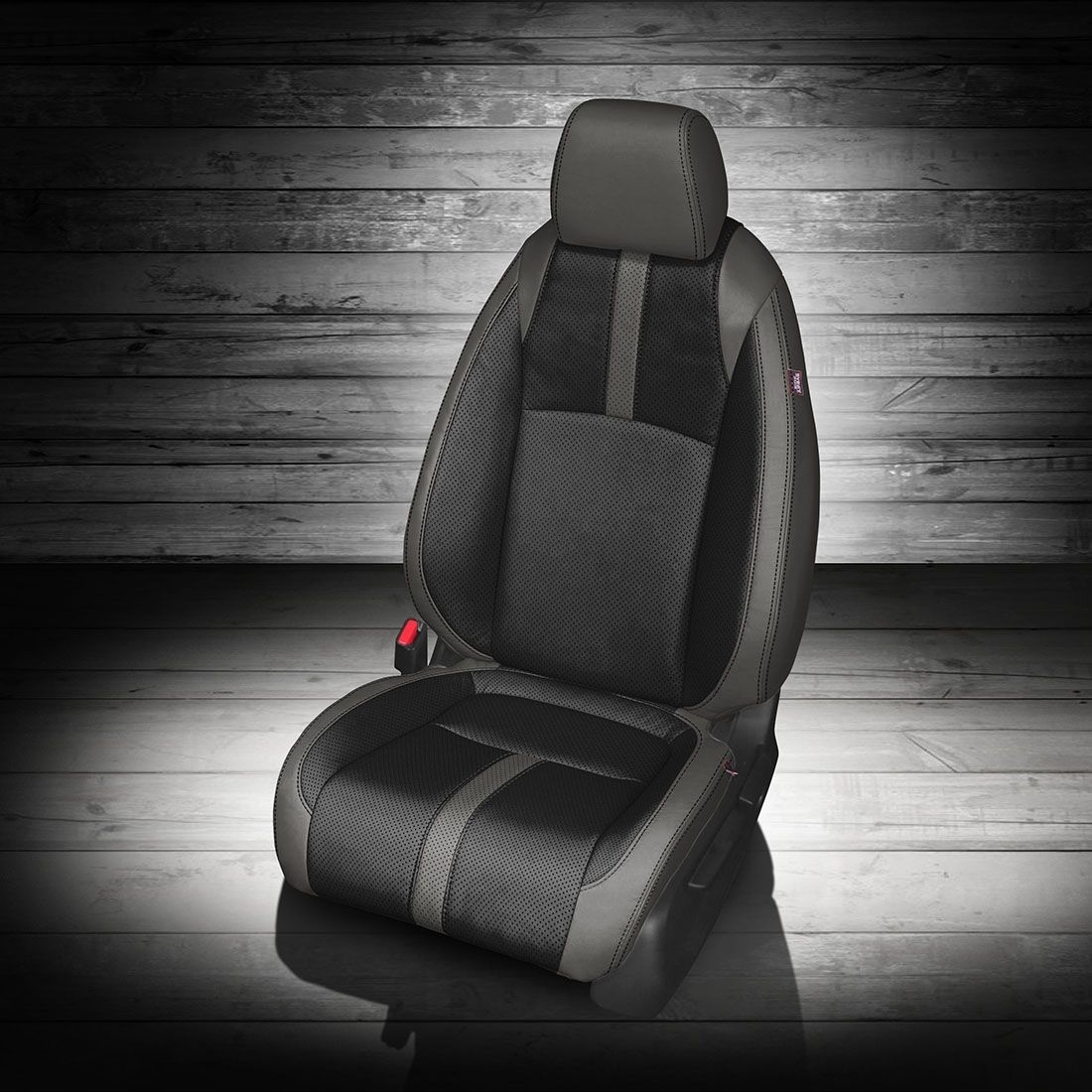 ICE GREY wrap, BLACK Body, Perf Body & Wings, BLACK contrast all stitch