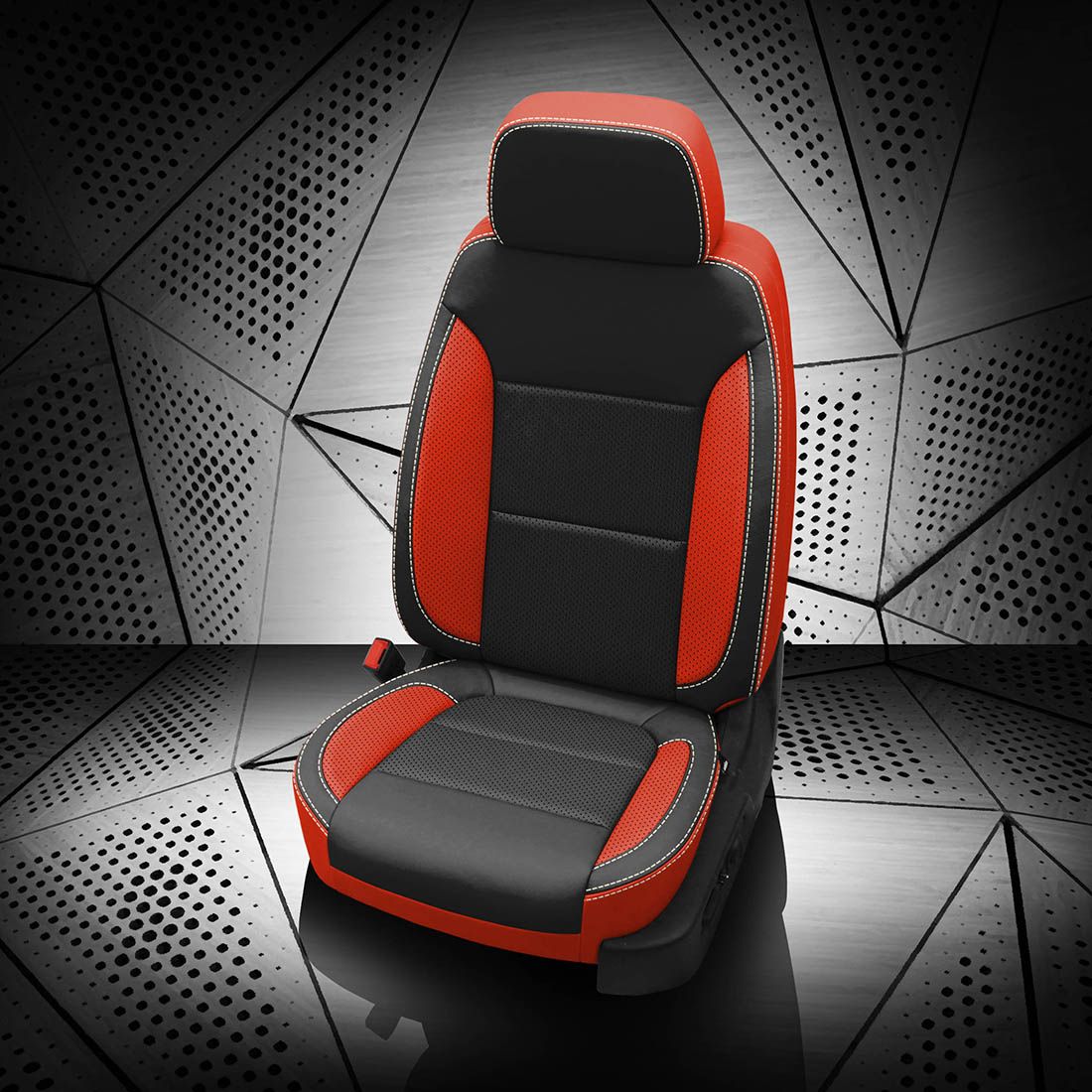 SALSA wrap, BLACK Facing, Perf Inserts & Wings, PEARL contrast all stitch, SALSA wings