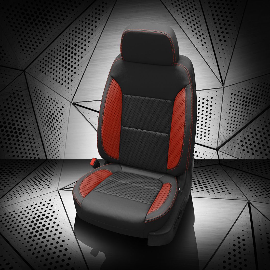 BLACK wrap, CARDINAL Wings, Perf Inserts & Wings, CARDINAL contrast all stitch