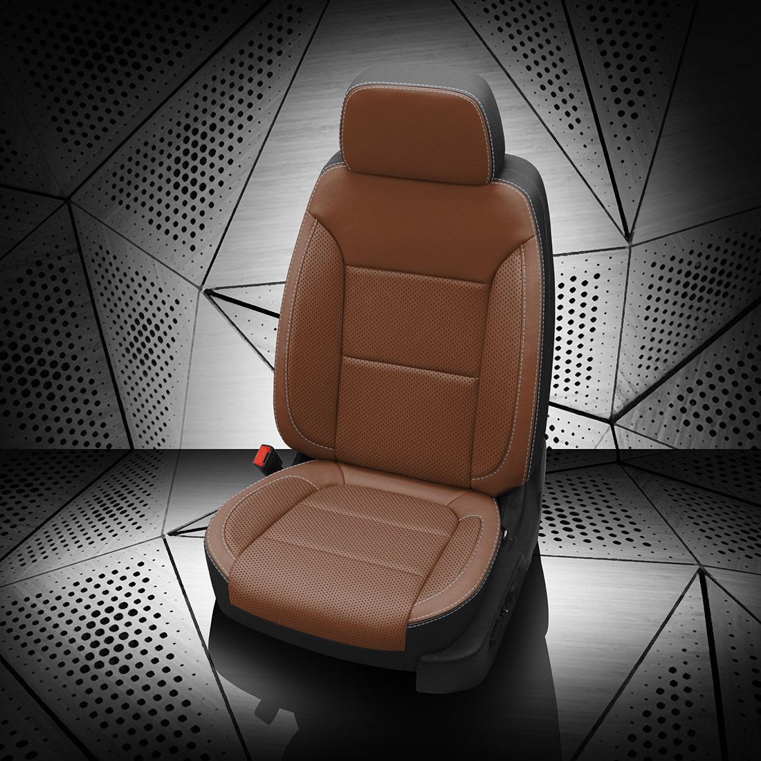 BLACK wrap, MAHOGANY Facing, Perf Combo & Wings, SILVER contrast all stitch