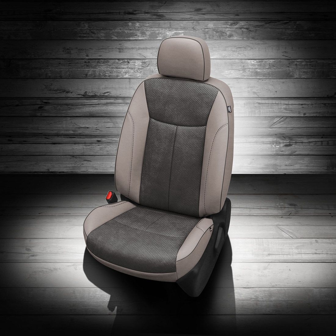 DOVE GREY wrap, ~6929 DARK SLATE Body, Perf Body, LT GREY piping