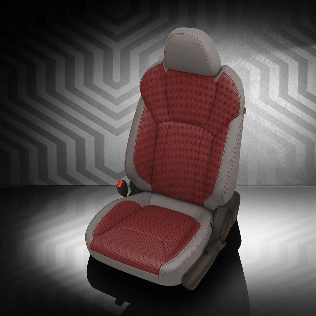 ASH wrap, MED RED Body, Perf Body & Wings, MED RED contrast all stitch, MED RED wings
