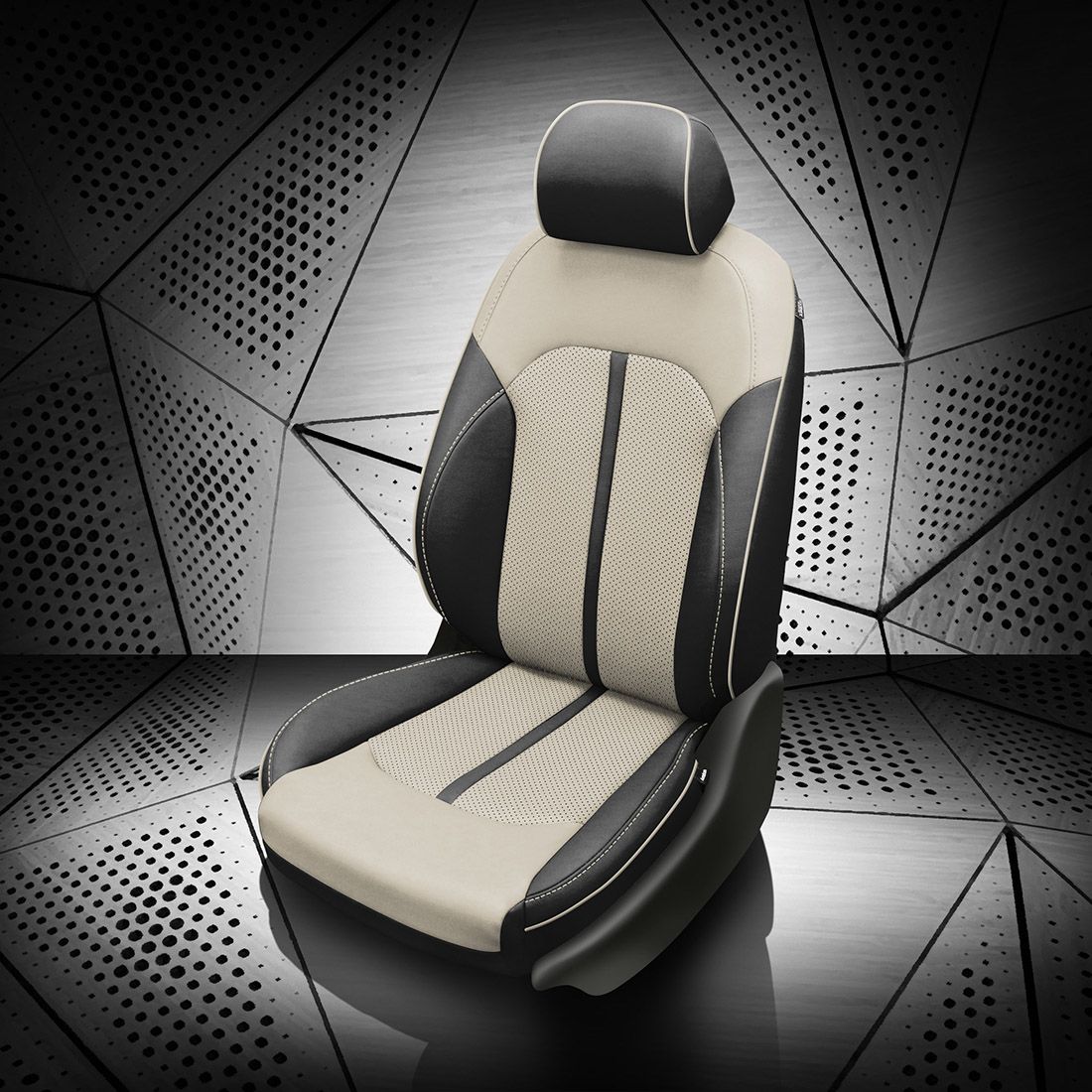 BLACK wrap, ALABASTER Body, Perf Inserts, ALABASTER piping