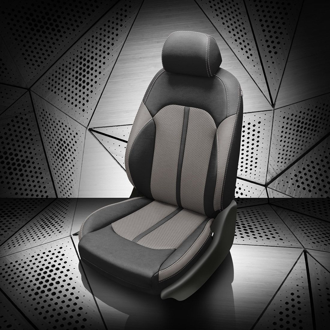 BLACK wrap, ASH Insert, Perf Inserts, ASH contrast all stitch, ASH wings