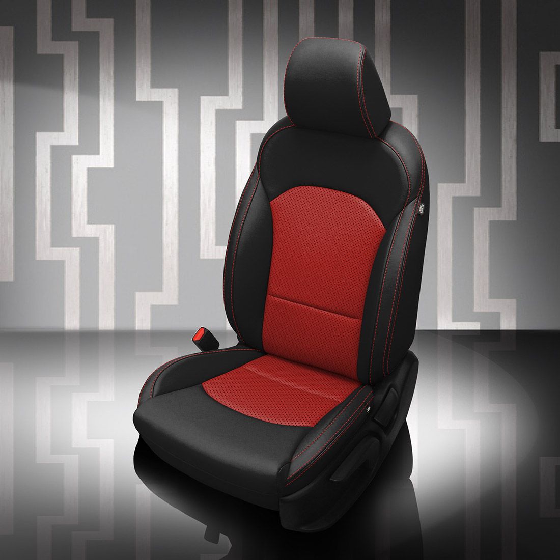 BLACK wrap, RED Insert, Perf Inserts, RED contrast all stitch