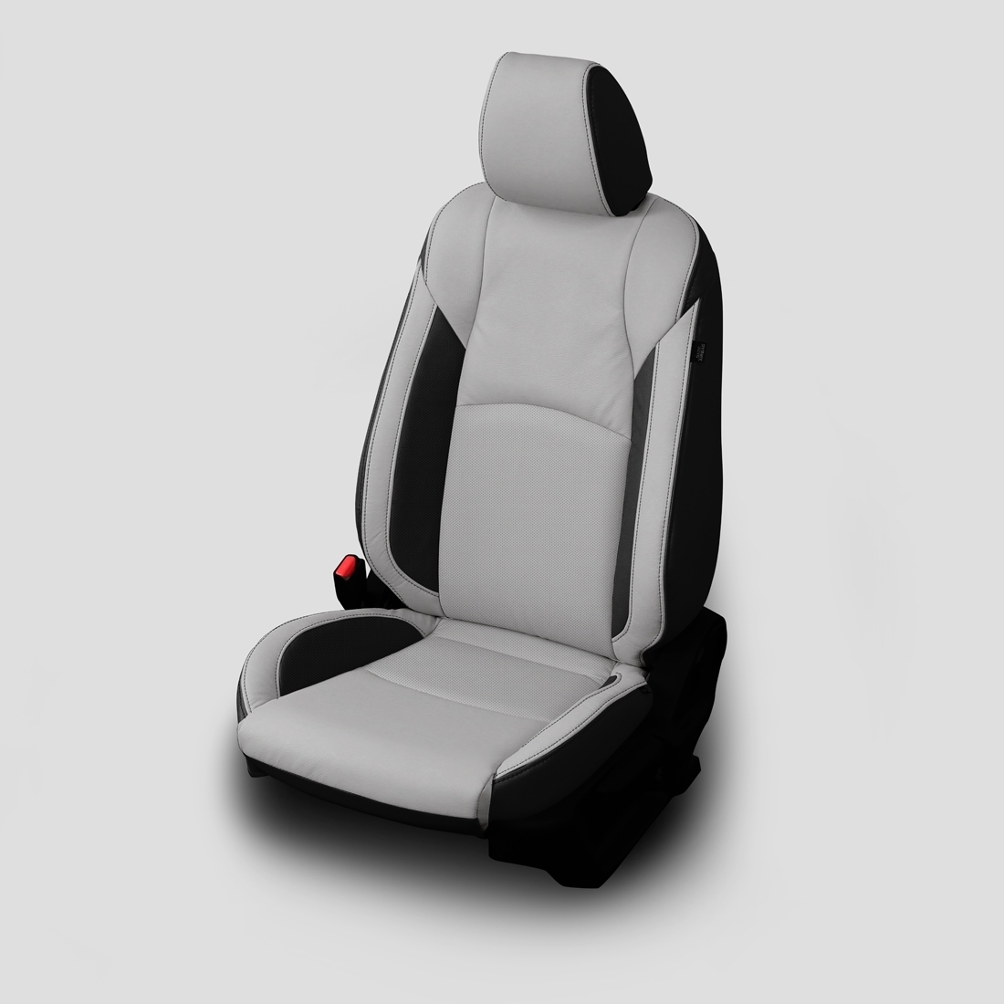 BLACK wrap, ALABASTER Facing, Perf Inserts & Wings, BLACK double stitching, BLACK wings