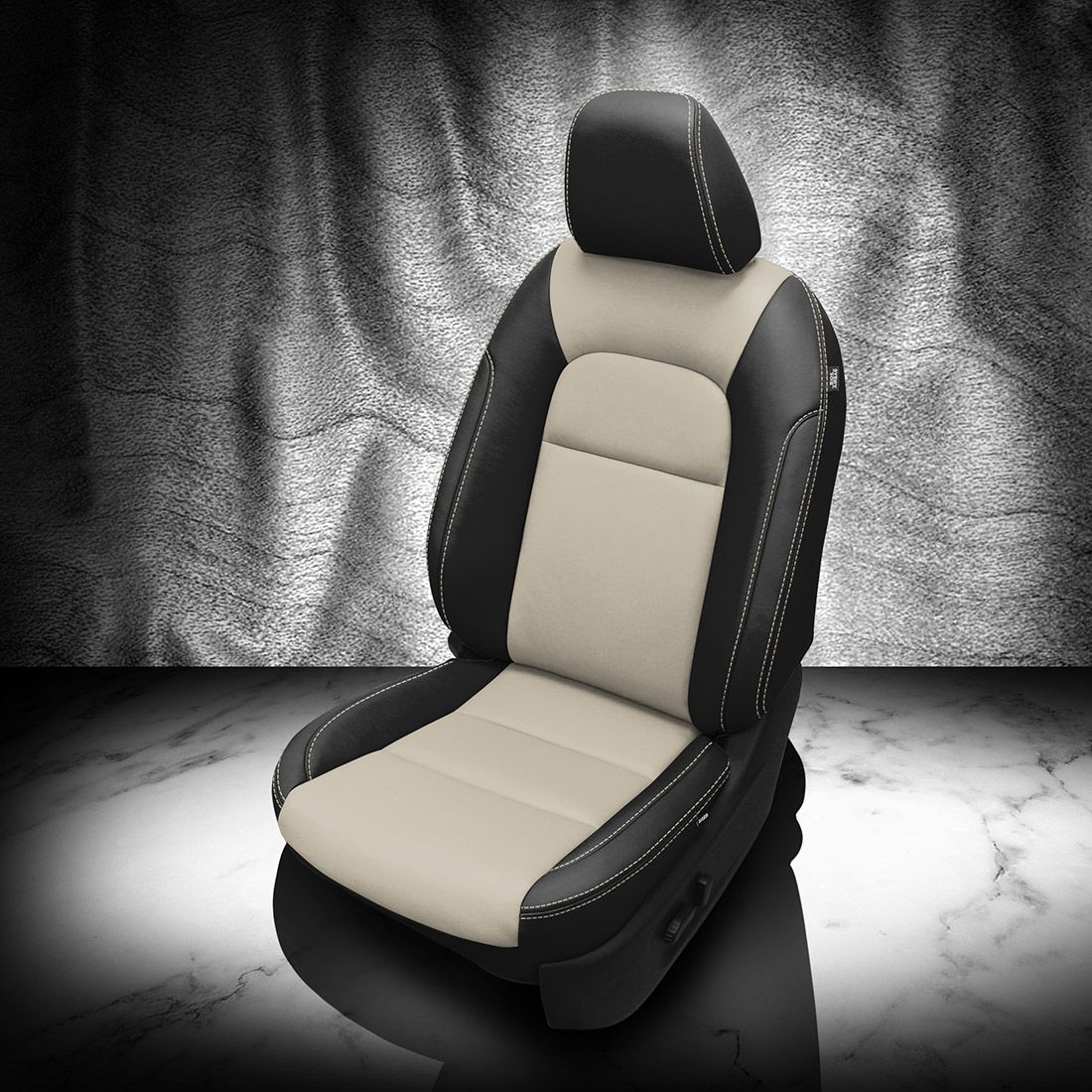 BLACK wrap, ALABASTER Body, ALABASTER contrast all stitch