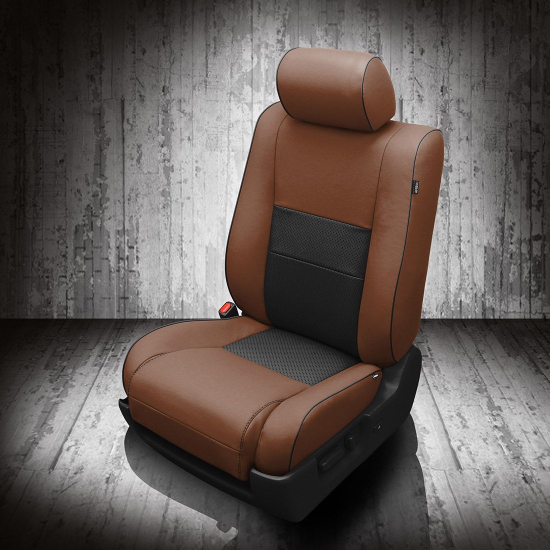 MAHOGANY wrap, BLACK Insert, Perf Inserts, BLACK piping
