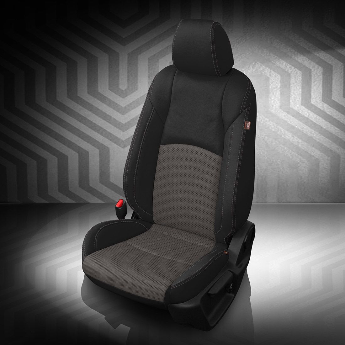 BLACK wrap, LT GREY Combo, Perf Combo, LT GREY contrast all stitch